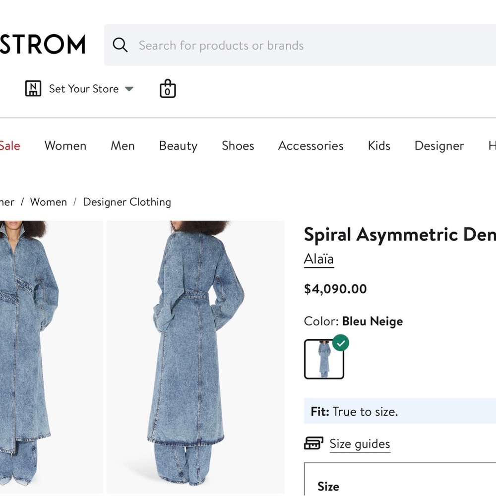 Norma Kamali Gang Coat ~ Blue Acid Wash, NWT - Picture 16 of 16